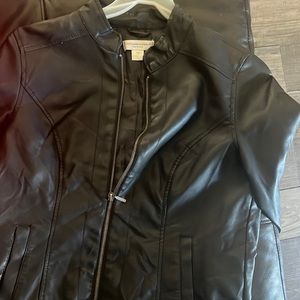Black leather jacket